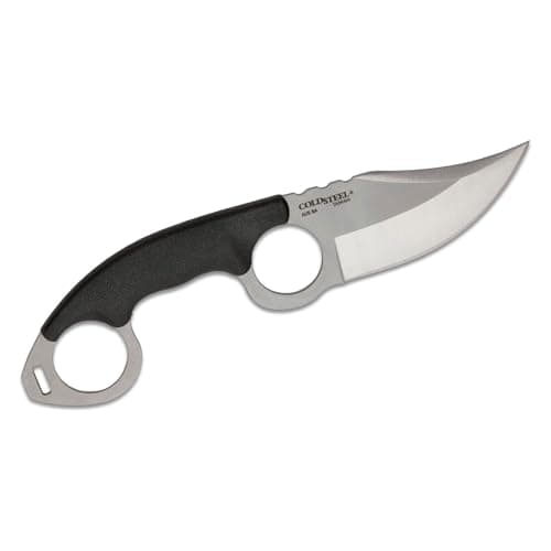 Cold Steel Double Agent II Durable 3" Tactical Knife, AUS8A Steel, Griv-Ex Handle