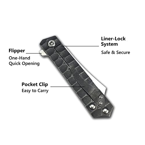 EDC Camping Hunting Survival Tanto Pocket Knife