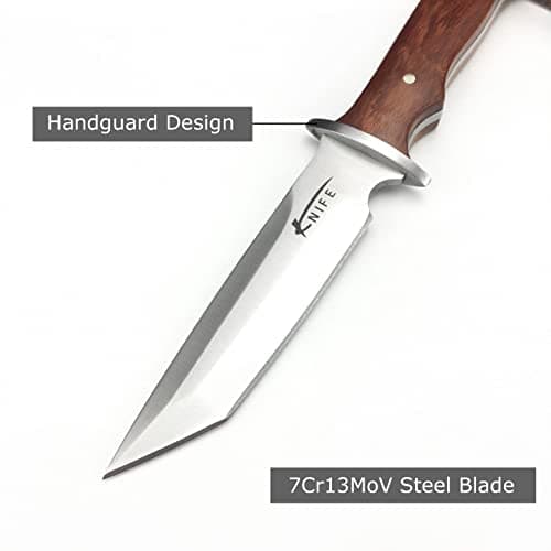 HUAAO 7.6'' Tanto Fixed Blade Knife with Sheath