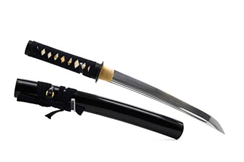 Musashi Brand Japanese Style Handmade Samurai Tanto Sword, 1045 Carbon Steel, Heat Tempered