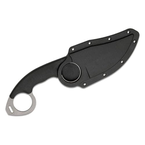 Cold Steel Double Agent II Durable 3" Tactical Knife, AUS8A Steel, Griv-Ex Handle