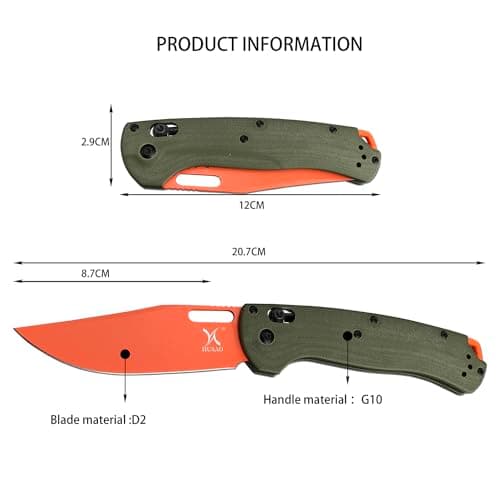 Compact Folding Pocket Knife for Outdoor, Camping (Green)