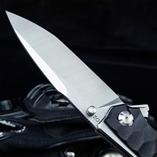 HUAAO Flipper Assisted Opening Pocket Knife for Camping Hunting