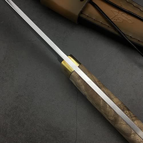 Outdoor Full Tang Hunting Knife with Leather Sheath