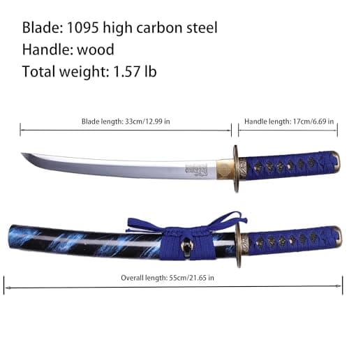 Hejiu Handmade Mini Katana, Tanto Small Samurai Sword