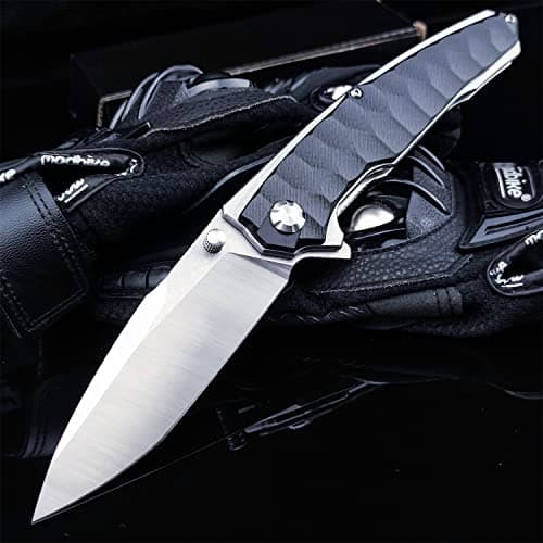 HUAAO Flipper Assisted Opening Pocket Knife for Camping Hunting