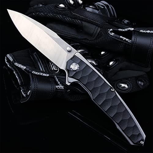 HUAAO Flipper Assisted Opening Pocket Knife for Camping Hunting