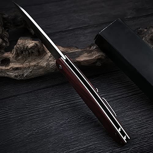 HUAAO 8.5'' Folding Knife for Hunting, Survival, Hiking, Camping