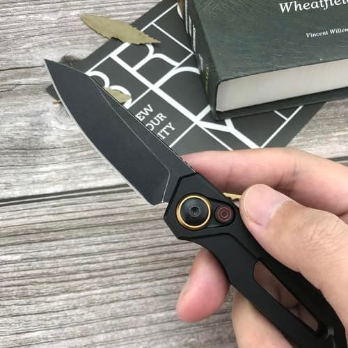 EDC SpeedSafe Assisted Opening Push Button Lock Pocket Knife for Outdoor Multifunctional Use