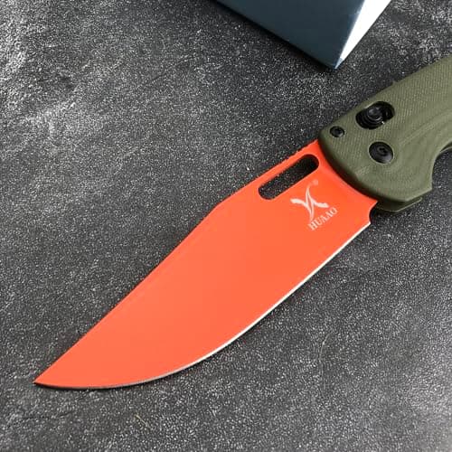 Compact Folding Pocket Knife for Outdoor, Camping (Green)