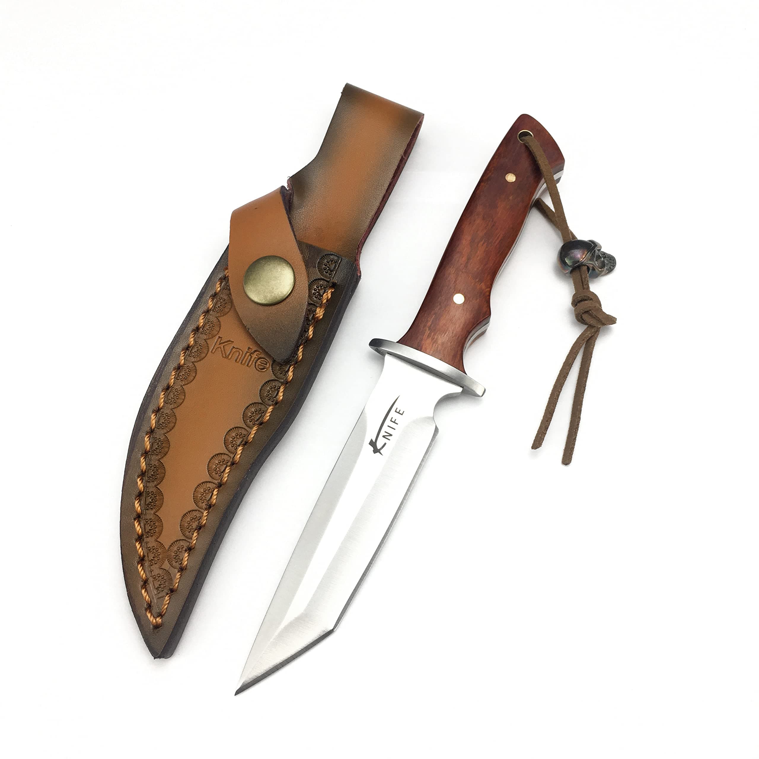 HUAAO 7.6'' Tanto Fixed Blade Knife with Sheath